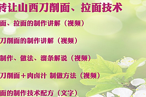 【VIP专享】正宗山西刀削面卤配方山西拉面汤料制作配方资料视频教程