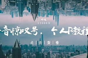 【勇锶2035期】抖音惊叹号收费12800 打造个人ip视频课程【无水印】