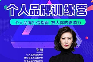 【第2160期】青创繁星张萌萌姐个人品牌训练营,个人品牌打造指南,放大你的影响力