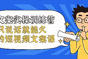 【第2559期】文案实操训练营,只说话就能火的短视频文案课