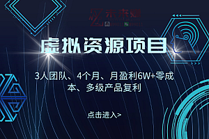 【第2608期】虚拟资源项目-新手、高客单价、多产品复利(完结)