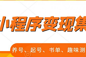 【第2616期】抖音小程序变现集训课,养号、起号、书单、趣味测试、视频剪辑,全套流程