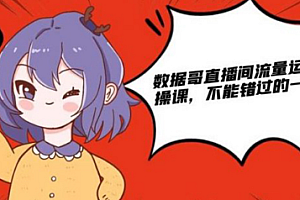 【第2623期】数据哥直播间流量运营线上实操课,不可错过的一套系统课