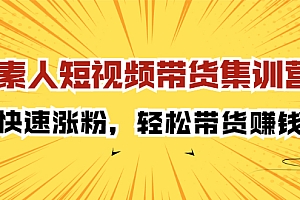 【第2670期】素人短视频带货集训营:快速涨粉,轻松带货赚钱
