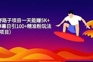 【第2680期】15个野路子项目一天能赚5K+直播弹幕日引100+精准粉玩法(4个项目)