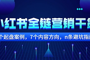 【第2726期】小红书全链营销干货,5个起盘案例,7个内容方向,n条避坑指南