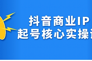 【第2783期】抖音商业IP起号核心实操课,带你玩转算法,流量,内容,架构,变现