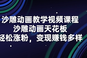 【第2789期】沙雕动画教学视频课程,沙雕动画天花板,轻松涨粉,变现赚钱多样