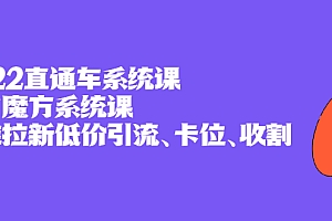 【第2865期】2022直通车系统课+引力魔方系统课,精准拉新低价引流、卡位、收割