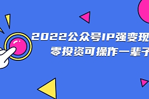【第2926期】2022公众号IP强变现项目,零投资可操作一辈子