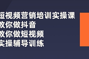 【第3095期】短视频营销培训实操课:教你做抖音,教你做短视频,实操辅导训练