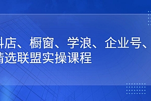 【第3109期】抖店、橱窗、学浪、企业号、精选联盟实操课程