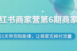 【第3159期】小红书商家营第6期商家版,21天带货陪跑课,让商家丢掉付流量