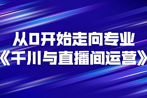 【第3190期】从0开始走向专业《千川与直播间运营》93节视频课程