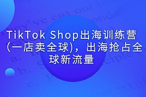 【第3245期】TikTok Shop出海训练营(一店卖全球),出海抢占全球新流量