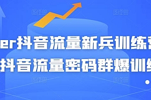 【第3271期】Peter抖音流量新兵训练营-破解抖音流量密码群爆训练营(新兵)