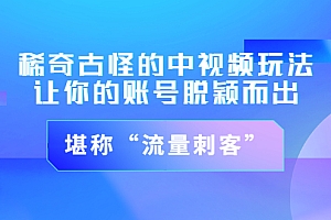 【第3552期】稀奇古怪的中视频玩法,让你的账号脱颖而出,堪称“流量刺客”(图文+视频)