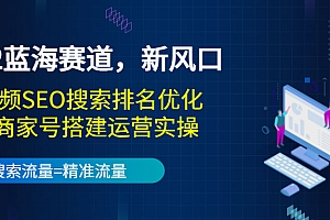 【第3666期】2022蓝海赛道,新风口:短视频SEO搜索排名优化+企业商家号搭建运营实操