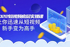 【第3691期】2022短视频底层实操课:让你迅速从短视频新手变为高手(价值7980元)
