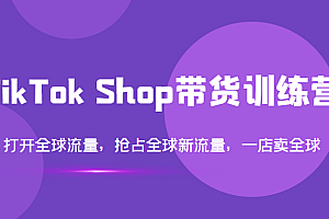 【第3695期】TikTok Shop带货训练营,打开全球流量,抢占全球新流量 一店卖全球(第14期)