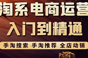 【第3722期】淘系电商入门到精通 手淘搜索,手淘推荐,全店动销 (价值1099元)