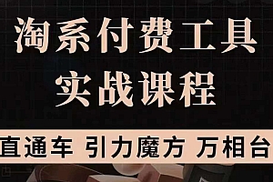 【第3798期】淘系付费工具实战课程【直通车、引力魔方】战略优化,实操演练(价值1299)