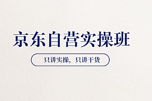 【第3803期】【京东自营实操班】只讲实操,只讲干货(28小时课程-共2期)价值4980