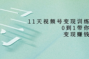 【第3903期】11天视频号变现训练营,从0到1打造变现赚钱系统