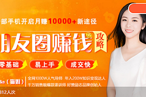【第3918期】全网千万人气导师亲授:零基础/易上手的朋友圈赚钱攻略,让你轻松月入过万