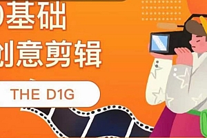 【第4022期】THE D1G零基础创意剪辑课,第一馆创意剪辑实操课-49节完整版