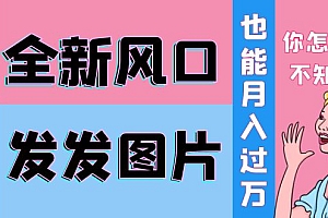 【第4121期】抖音头像号变现0基础教程:全新风口,发发图片也能变现月入10000+