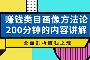 【第4167期】赚钱类目画像方法论,200分钟的内容讲解,全面剖析赚钱之理