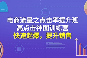 【第4693期】电商流量之点击率提升班+高点击神图训练营:快速起爆,提升销售