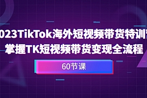 【第6993期】2023-TikTok海外短视频带货特训营