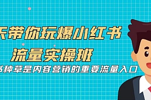 【第7097期】5天带你玩爆小红书流量实操班,小红书种草实战