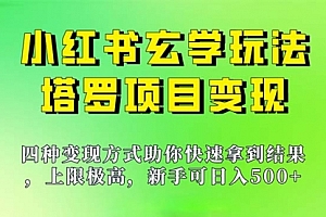 【第7114期】新手也能日入500的玩法,上限极高,小红书玄学玩法
