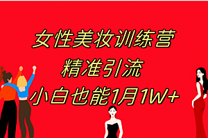 【第8070期】《女性美妆训练营1.0》 操作教学 日引流300+ 小白也能月入1W+(附200G教程)