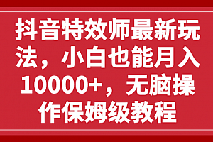 【第8152期】抖音特效师最新玩法,小白也能月入10000+,无脑操作保姆级教程