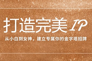 【第8204期】打造完美IP:从小白到女神,建立专属你的金字塔招牌(15节课)