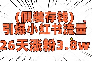 【第8407期】假装存钱,引爆小红书流量, 26天涨粉3.8w