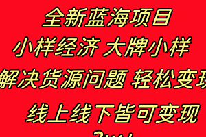【第8613期】全新蓝海项目 小样经济大牌小样 线上和线下都可变现
