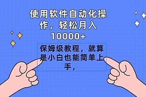 【第9112期】使用软件自动化操作,轻松月入10000+,保姆级教程,就算是小白也能简单上手
