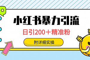 【第9501期】小红书暴力引流大法,日引200+精准粉,一键触达上万人