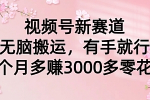 【第9250期】视频号新赛道,无脑搬运,有手就行,每个月多赚3000多零花钱