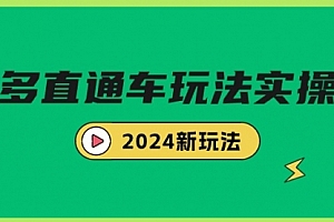 【第9359期】多多直通车玩法实战课,2024新玩法(7节课)