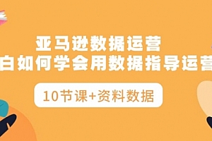 【第9964期】亚马逊数据运营,小白如何学会用数据指导运营(10节课+资料数据)