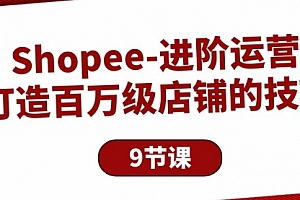 【第9923期】Shopee-进阶运营:打造百万级店铺的技巧(9节课)