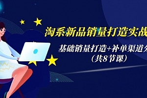 【第9831期】淘系新品销量打造实战系列,基础销量打造+补单渠道分析(共8节课)