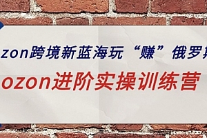 【第9702期】ozon跨境新蓝海玩“赚”俄罗斯,ozon进阶实操训练营