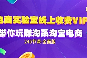 【第9723期】电商-实验室 线上收费VIP,带你玩赚淘系淘宝电商